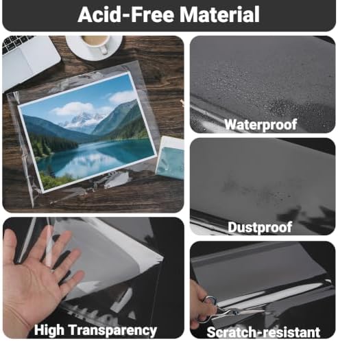25 Pack 11x14 Plastic Sleeves for Prints - Acid Free 11x14 Clear Plastic Sleeves for Art Prints Photo Paper, Clear Cellophane Bags Self Adhesive, Comic Book Magazine Protectors for Collectors - Image 3