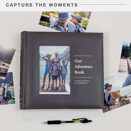MCS Our Adventure Charcoal Photo Album, 200-Pocket, 4x6, 12x12 Pages - Image 2