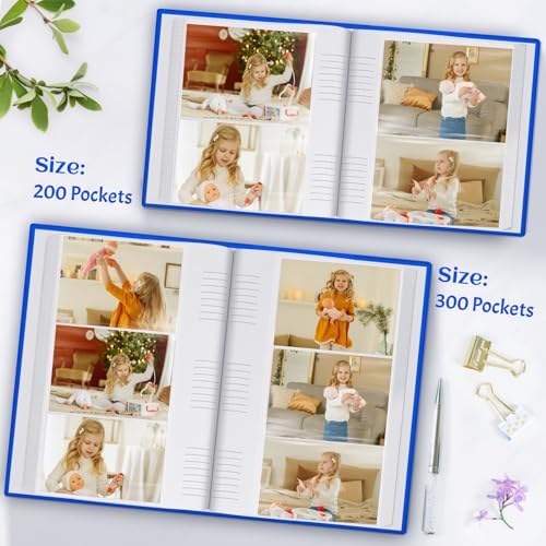 Popotop Photo Album 4x6 300 Photos with Writing Space, Leather Cover Album with Display Picture Window, Photo Book for Wedding Family Baby Gift - Image 4