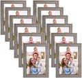 Giftgarden 5x7 Picture Frame Distressed Grey, 5 by 7 Rustic Wood-grain Gray Photo Frames Bulk for Wall or Tabletop, 12 Pack by Giftgarden