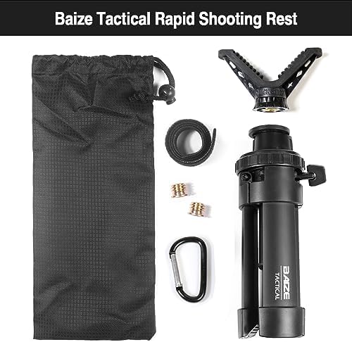 BZTAC Tactical Compact Rapid Shooting Rest - Adjustable Height Rifle Tripod with 360 Rotation V Yoke Holder, Durable Aluminum Construction for Hunting Outdoors - Image 6