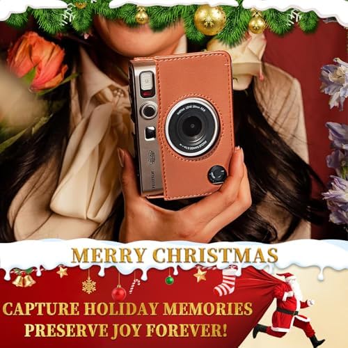 CAIYOULE Camera Case for Fujifilm Instax Mini EVO Instant Camera, Brown - Image 2