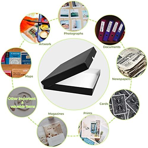 Lineco Clamshell Archival Storage Box, 11.5x17.5x1.75 Inch, Black - Image 5