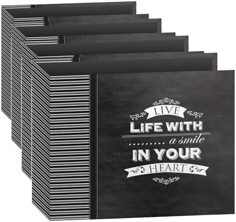 Pioneer Photo Albums Smile Pioneer 3-Ring Chalkboard Album 12"X12" (Pack of 4) by PioneerPhotoAlbums