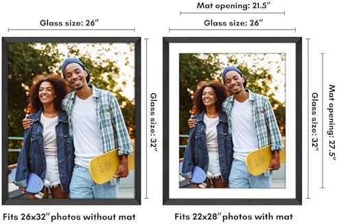 Americanflat 26x32 Poster Frame - Matted to 22x28 - Black - Image 2