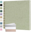 Scrapbook Photo Album 8x8 Inches 40 Pages Linen Cover GrassGreen by Bonyomor