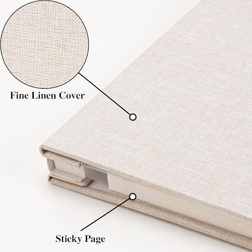 Vienrose Self Adhesive Photo Album Arch Window Scrapbook 40 Pages Beige - Image 2