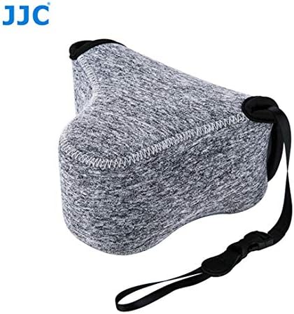 JJC Grey Ultra Light Neoprene Camera Case for Sony a6600 a6500 a6400 a6300 a6100 a6000 a5100 +18-55mm/E 50mm F1.8 Lens, Pouch Bag for Fuji X-T30 X-T20 X-T10 +16-50mm, Canon PowerShot SX530 SX540 G3X - Image 4