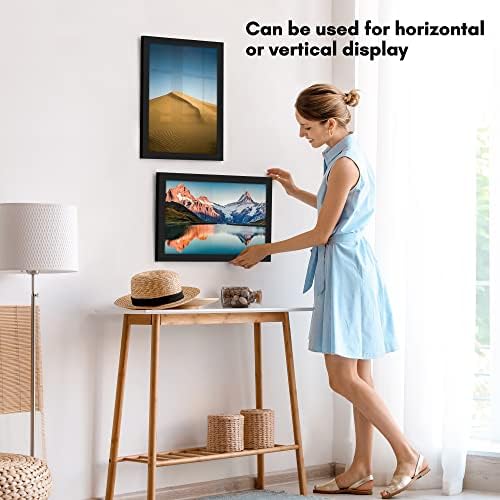 Americanflat 11x17 Picture Frame with Shatter-Resistant Glass - Signature Collection - Gallery-Style Frames Made of Engineered Wood - Photo Frame for Wall Display - Black - Image 6