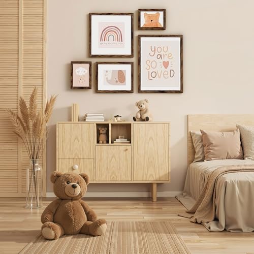 Vittanly 12x16 Picture Frame Made of Solid Wood for Wall Mount, Dark Brown - Image 6