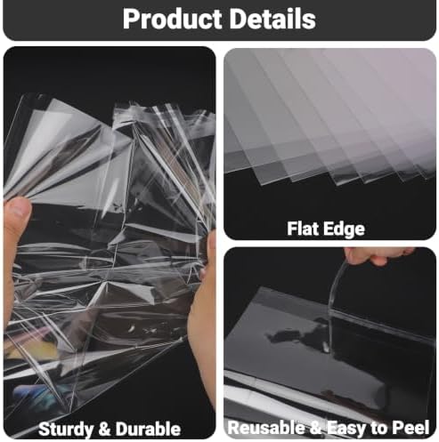 25 Pack 11x14 Plastic Sleeves for Prints - Acid Free 11x14 Clear Plastic Sleeves for Art Prints Photo Paper, Clear Cellophane Bags Self Adhesive, Comic Book Magazine Protectors for Collectors - Image 4