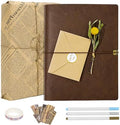Vienrose Photo Album Scrapbook Kit, 9x6.5 Inch, 100 Pages, Dark Brown by Vienrose