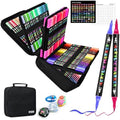 IVSUN 100 Colors Acrylic Paint Pens, Water-Based Dual Tip Paint Markers by IVSUN