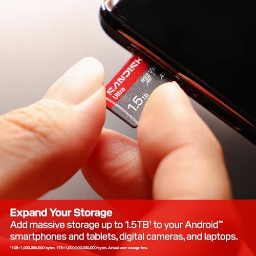 SANDISK 1.5TB Ultra microSD UHS-I Card - Up to 195MB/s Read Speed, Full HD Video, V10, U1, C10, A1 - SDSQUJQ-1T50-GZ6MA - Image 2