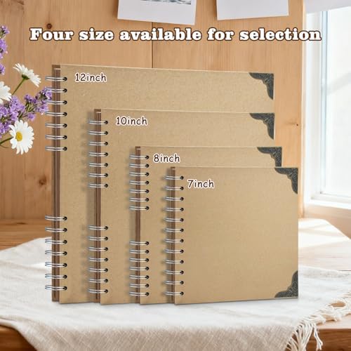 Scrapbook Album 7x7 Inch - Hardcover Kraft Paper Photo Album with 40 Pages, Memory Book for Wedding, Anniversary, Family, Christmas, Baby Shower, Ideal for Preserving Precious Moments - Image 6