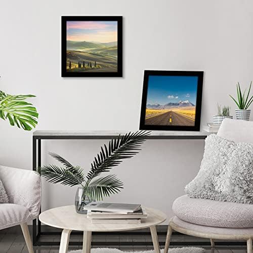 Americanflat 9x9 Picture Frame with Shatter-Resistant Glass - Signature Collection - Gallery Style Frames Made of Engineered Wood - Square Frame for Tabletop and Wall Display - Black - Image 4