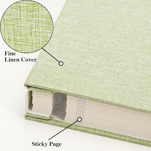 Vienrose Self Adhesive Photo Album with Arch Window, 120 Pages, Grass Green - Image 2