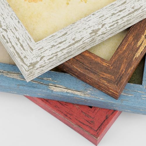 4x6 Rustic Farmhouse Picture Frames with Vintage Prints, Set of 4 - Image 6