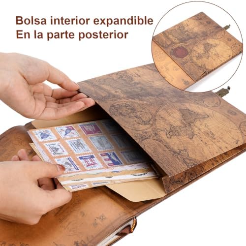 Our Adventure Book 180 Pages Scrapbook Photo Album,Retro Embossed Letter Leather Hardcover Travel Diary Journal Scrap Book For Couples,Memory Book For Anniversary Wedding - Image 6