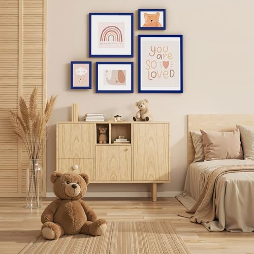 Vittanly 12x16 Picture Frame Made of Solid Wood for Wall Mount, Royal Blue - Image 6