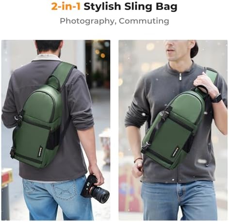 K&F CONCEPT Camera Sling Bag, Compact Crossbody Backpack, 10L - Image 6