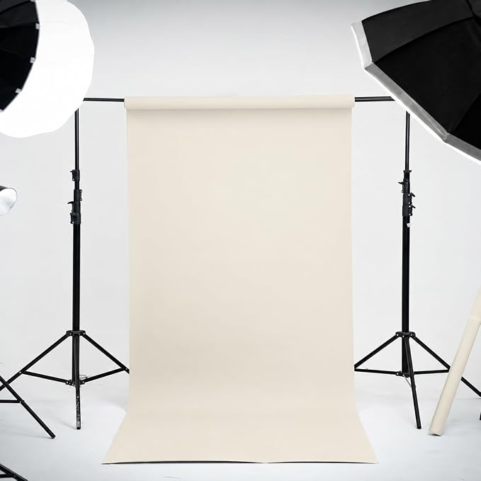 Kate Seamless Paper Backdrop for Photography White Photo Backdrop Paper (106.8''x32.8' Snow White) - Image 2