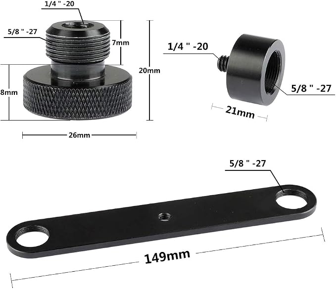CAMVATE Double Microphone Mounts Bracket T-bar - 1958 - Image 3