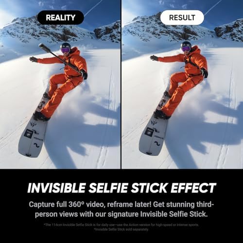 Insta360 X5 Photography Grip Bundle- Waterproof 8K 360 Camera, Leading Low Light, Invisible Selfie Stick Effect, Rugged and Replaceable Lens, 3-Hour Battery, Built-in Wind Guard, Stabilization - Image 4