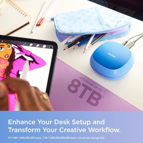 SANDISK 8TB Creator Desk Drive - Up to 1000MB/s, for Laptops and Computers, USB-C, USB 3.2 Gen 2, External Desktop SSD, 1 Month of Adobe Creative Cloud Included - SDSSDT40C-8T00-N25 - Image 2
