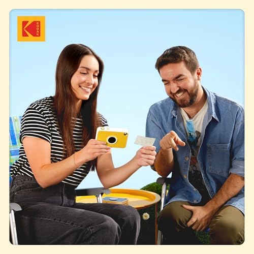 Kodak Printomatic+ Full Color Instant Print Digital Camera (Yellow) 75 Sheets Bundle, 10MP, RGB LED Indicator, Prints On Zink 2x3 Sticky-Back Photo Paper - Image 2