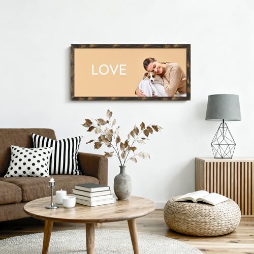 DUENPY 14x32 Collage Frame For 15 4x6 Photos Brown - Image 7