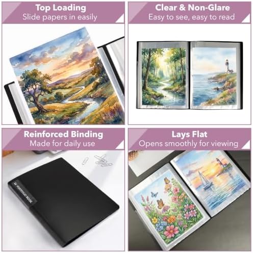 Mr. Pen- Art Portfolio Folder, 12.7"x9.25" Inner Sheet Size, 40 Pocket - Image 5