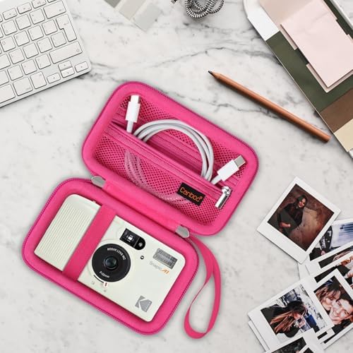 Canboc Carrying Case for KODAK EC35/ KODAK EKTAR H35 Film Camera, Rosered - Image 7