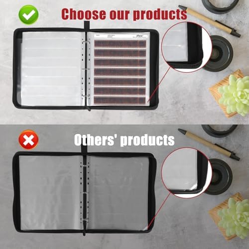 eTone Film Negative Storage Box Acid Free Archival Film Bag Album Protector 3 Ring Film Negative Sleeves Binder for 135 35mm 120 4x5 8x10 Negative Sleeves - Image 4