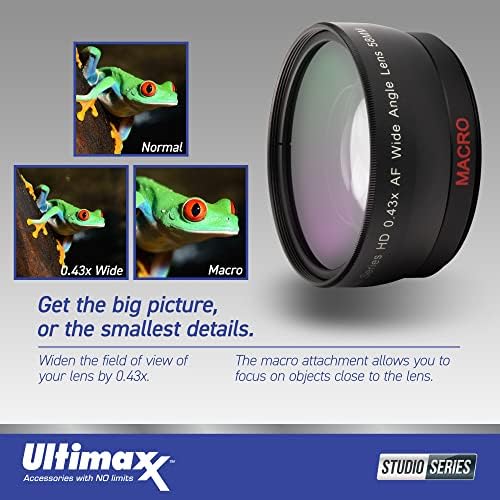 Ultimaxx 55MM Complete Lens Filter Accessory Kit with 55MM 2.2X Telephoto, .43x Wide Angle/Macro Lenses, and More Designed for Nikon D3400 D3500 D5500 D5600 Camera with Nikon AF-P DX 18-55mm Lens - Image 3