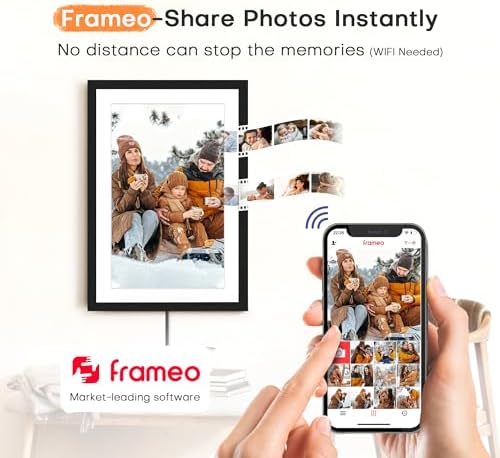 Frameo 10.1'' Digital Picture Frame WiFi, Electronic Photo Frame Slideshow - Image 4