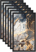 Fxojyvo 14x24 Picture Frame Set of 6 Black Engineered Wood Wall Hanging by Fxojyvo