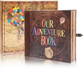 Our Adventure Book 146-Page DIY Handmade Scrapbook, Embossed Leather Cover - Ideal for Memories, Anniversary, Wedding, and Best Friend Gift - Inspired by the 'Up' Saga(Ball - Our Adventure Book) by Our+Little+Miracle