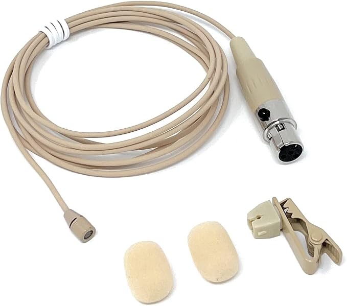 Pair of Lavalier Lapel Mics w/ 4 pin Mini XLR TA4F for Shure Wireless | 4 Pin Mini XLR TA4F Connector - Image 5