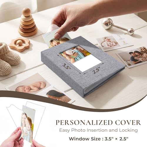 Vienrose 4x6 Mini Photo Album, 2 Pack, 52 Photos, Grey - Image 3