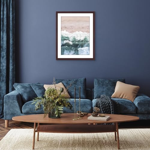 Americanflat 22x28 Poster Frame - Matted to 18x24 - Mahogany - Image 4