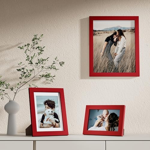 Vittanly 10 Pack Picture Frames Collage Wall Decor, Red - Image 4