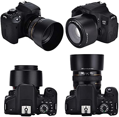 JJC Reversible Bayonet Lens Hood Shade for Canon EF 50mm F1.4 USM Lens, Replaces Canon ES-71II, Blocks Stray Light, Non-Glare Matte Finish, Compact Storage - Image 2