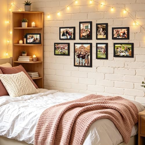 upsimples Picture Frames set of 19, Including 8x10, 5x7, 4x6 Black Frame - Image 5