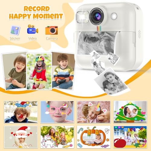 Kids Camera Instant Print, Toddler Travel Selfie Video Camera Toy for Girls - Image 4