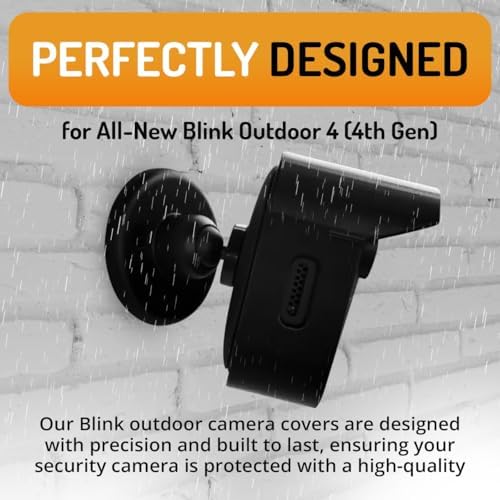 SplashNColor Blink 4 Outdoor Camera Waterproof Cover – Weatherproof Protective Skin Cover for Blink Outdoor 4 – Durable Blink Covers for Outdoors Waterproof - Easy Installation - 2 Pack - Black - Image 4