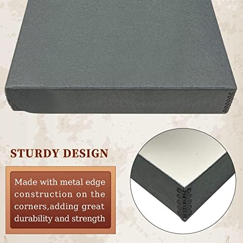 Golden State Art, Clamshell Archival Folio Storage Box 11x17, Gray - Image 4