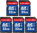 SD Card 32GB, 5 Pack SDHC Memory Cards UHS-I U1 Class 10 High-Speed Full HD Video Compatible with Digital Point-and-Shoot Cameras, HD Camcorders, DSLR and PC, 32GB(5pc) by elecacc