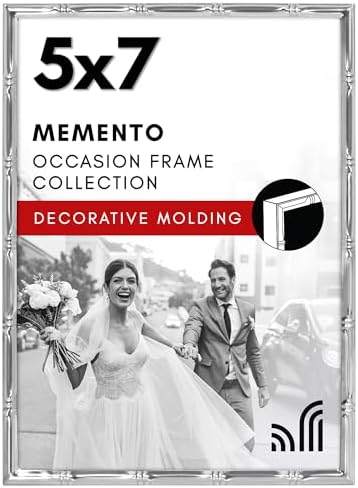 Americanflat 5x7 Bamboo Picture Frame - Metal - Silver by Americanflat