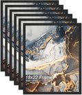 Fxojyvo 18x22 Picture Frame Set of 6 Black Engineered Wood Wall Hanging by Fxojyvo